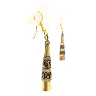 THE CONE Earring Jhumka Jhumki Drop Long Dangle Hook Chandelier Fashion Old Gold